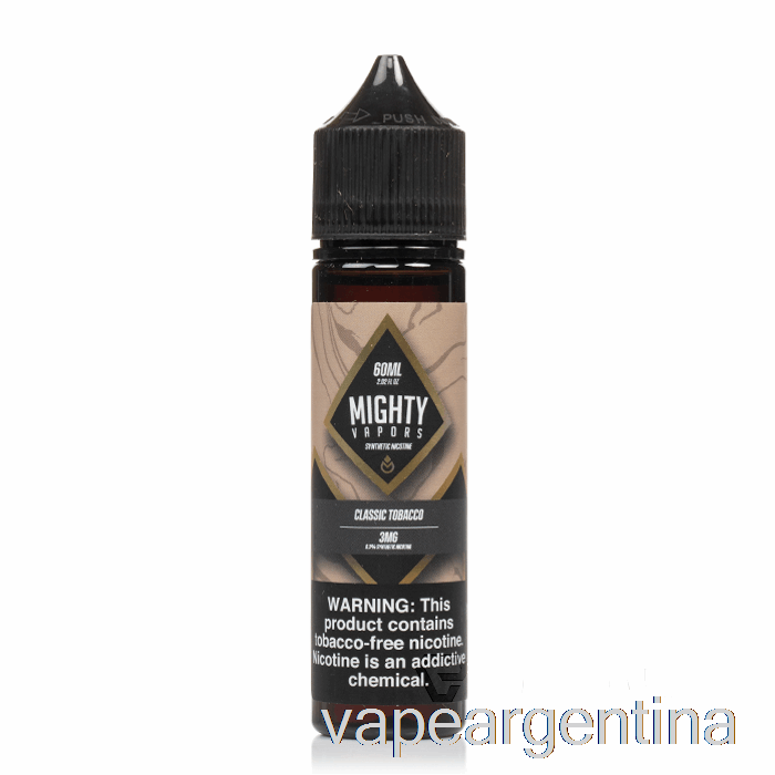 Tabaco Clasico - Vapores Poderosos - 60ml 6mg Vape Descartable